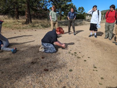 A CAP students participating in activities on the field day at Betasso Preserve