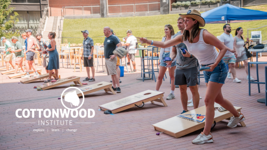 The Throwdown event is a charity cornhole tournament in Denver.