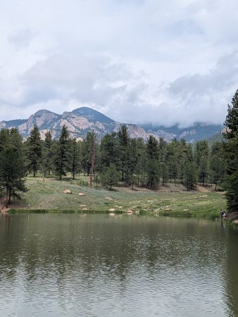 Staunton State Park mountains are a beautiful backdrop for fishing.